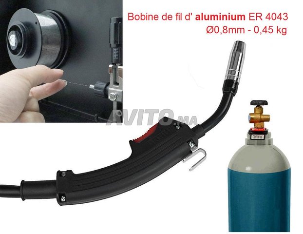 Bobine ER4043  fil d'aluminium 0.8mm à gaz - 1