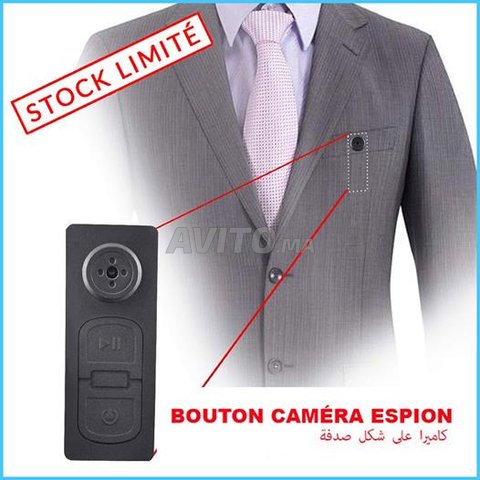 Bouton espion noir HD camera - 3