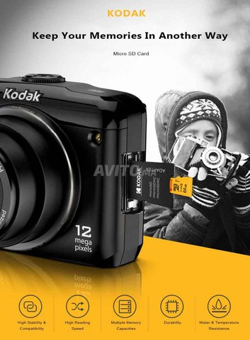 Kodak Carte mémoire Micro SD 16 GB avec adaptateur - 7
