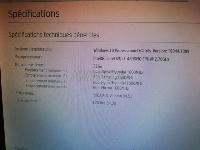 Hp zbook 17 i7 4800mq 2.7 ghz occasion comme neuf  - 2