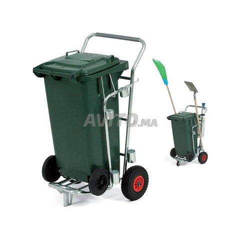 Usinage Chariot poubelle mon et double bac 