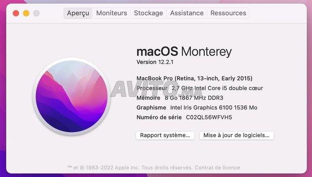 macbook pro i5 13p - 2015 retina - 3