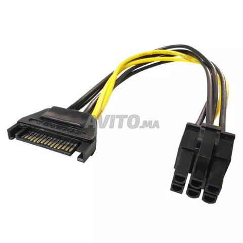 SATA Power Cable 15 Pin To 6 Pin (PCI Express)