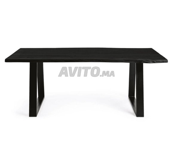 Table en bois massif d’acacia noir - 1