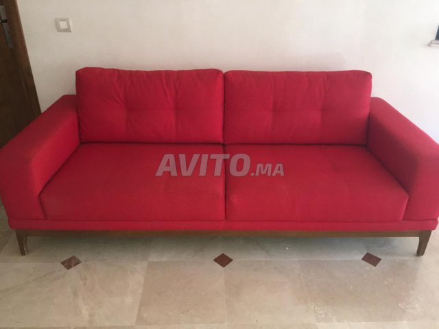 Canapé lit rouge - 2