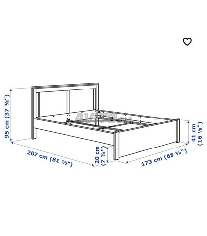 lit avec table de chevet - 3