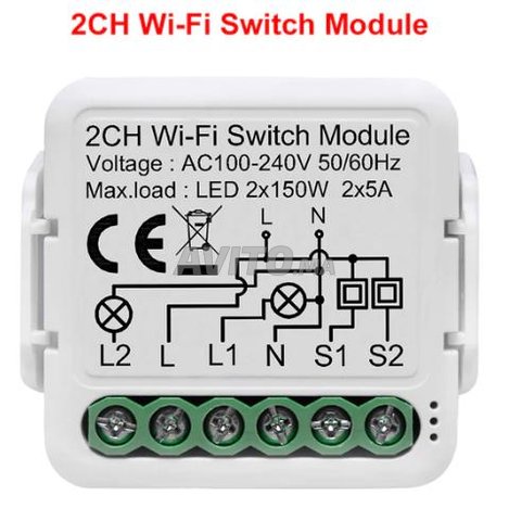 WiFi Smart Light Switch Module 1 2 CH Tuya Smart - 1