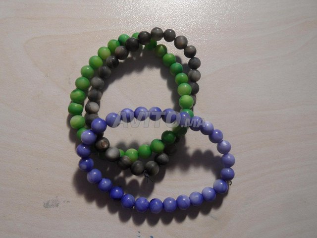 Pack 3 bracelets perles rondes - 4