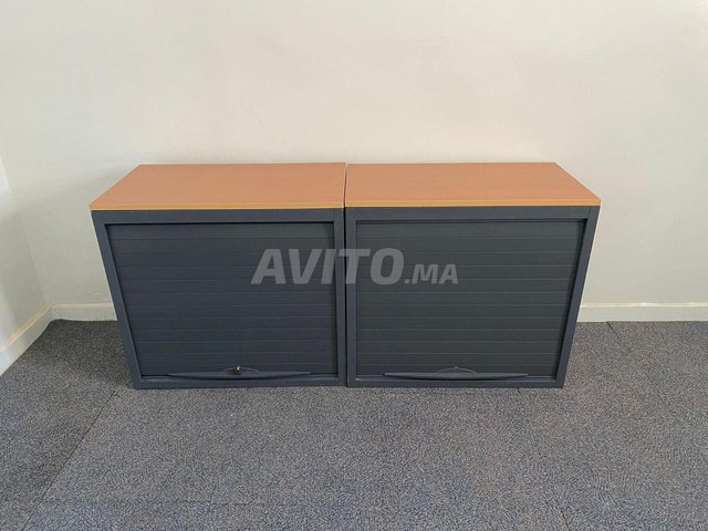 Lot 2 Armoire basse vertical merisier80x73cm promo