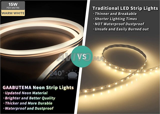Bande lumineuse LED néon flexible Violet 50m 12 V - 3