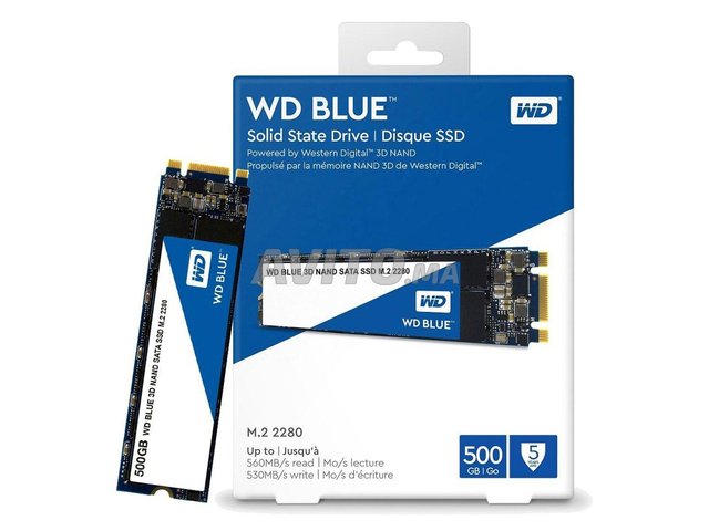 Western Digital SSD WD Blue 500 Go NVMe Interne - 1