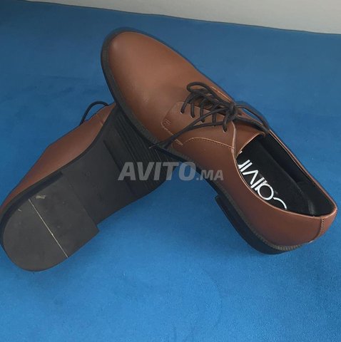 chaussure homme en cuir marron  - 2
