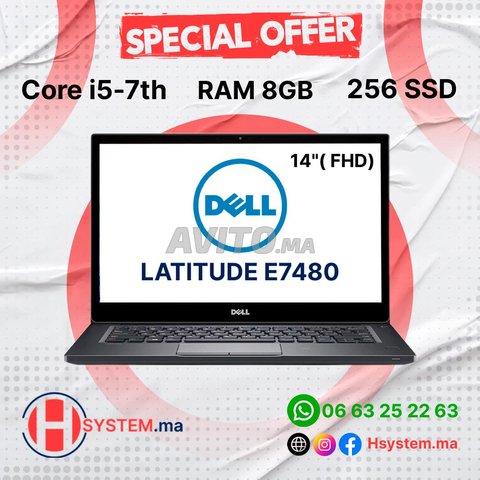 DELL LATITUDE E7480 Core i5-7eme 8Go-256Go SSD - 1