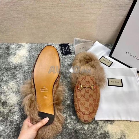 Gucci cheap mule fourrure