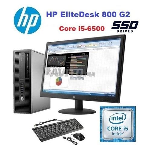 Pc Complet HP 800G2  i5-6500 I 8Go I SSD Ecran 24 - 1