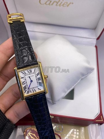 Montre Cartier a bracelet vrai cuir Montres et Bijoux