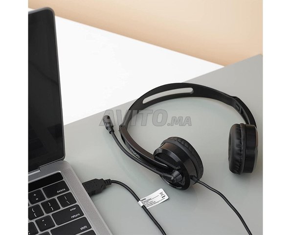 Casque PC USB filaire Avec Microphone Reduction Bruit RAPOO H120