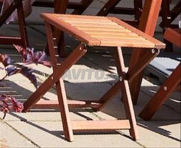 2 Chaises italiennes en bois et Table pliante - 6