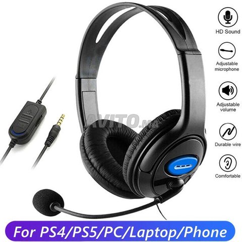 PS4 PS5 PC ، سماعات سلكية مع ميكروفون ستيريو - 1