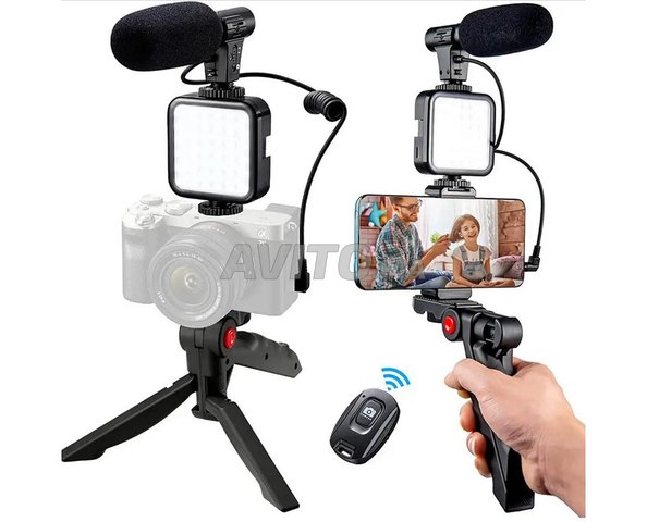 Kit de vlogging pour Téléphone / Caméra avec LED