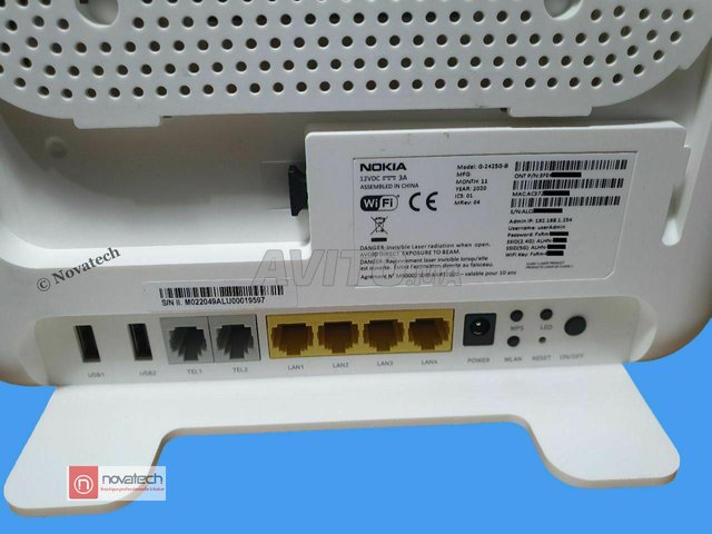 Routeur-NOKIA G-2425G-B- Fibre Optique- Wifi 5GHZ  - 8