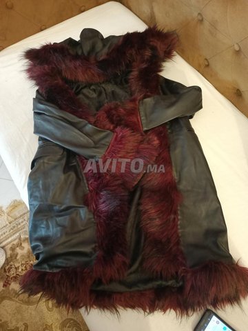 manteau vrai cuir fourrure - 2