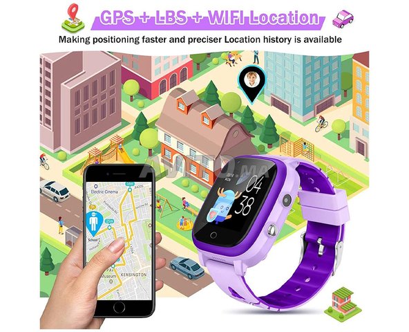 Montre intelligente GPS pour filles et garçons  - 1
