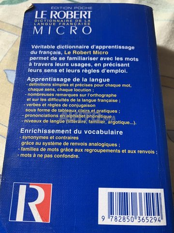 Le Robert Dictionnaire Français Micro - 2
