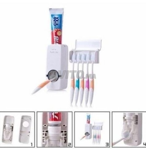 Distributeur de dentifrice et porte brosse à dent - 4
