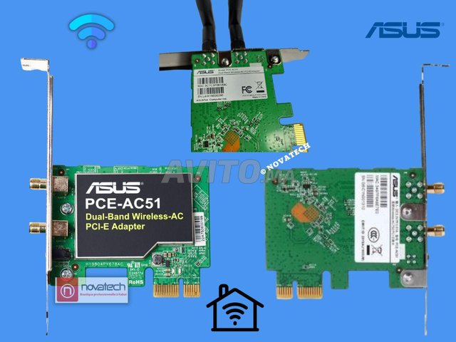 Carte Wifi PCIe ASUS High-Speed Gigabit-WiFi AC750 - 5