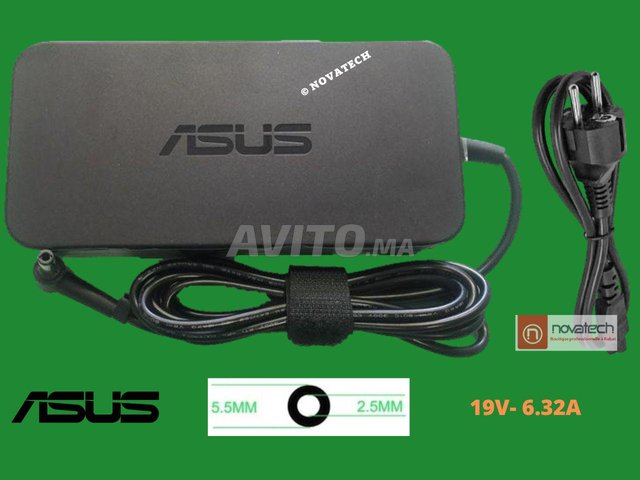 Chargeur Asus PC Portable 19V/120W/6.32A Original, Accessoires  informatique et Gadgets à Rabat