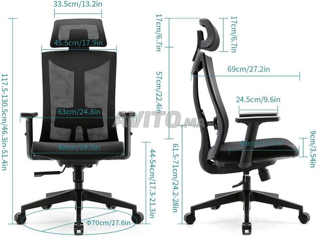 Accueil Bureau Chaise Chaise de bureau ergonomique Maroc