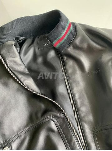 Veste gucci cuir online homme