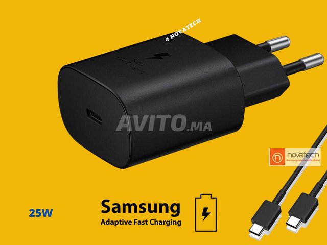 Cable USB Type C - USB Type C - Charge rapide 25W - SAMSUNG - 1 M - Noir  sur marjanemall aux meilleurs prix au Maroc