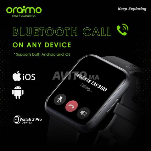 Oraimo Watch 2 Pro Bluetooth Call Répondre meilleur prix maroc