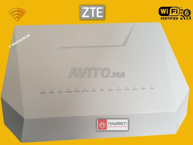 Routeur/ZTE ZXHN F6640-Fibre Optique-WIFI6- 5.8G/s - 4