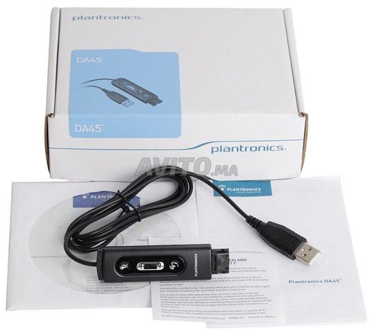 Plantronics DA45 USB Adapter Audio  Cable