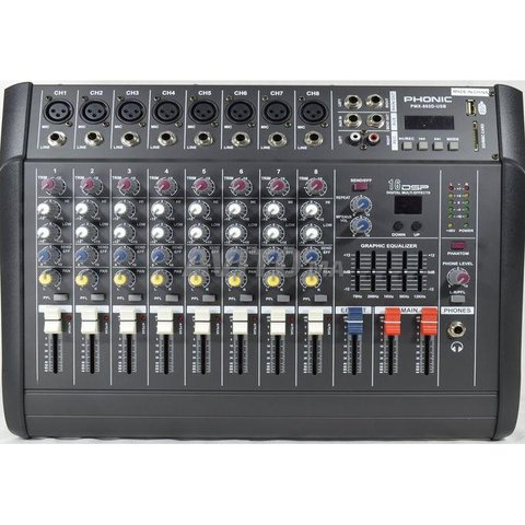 Phonic Table mixage amplifiée à 8 Channel 2x300w - 1
