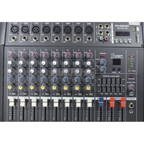 Phonic Table mixage amplifiée à 8 Channel 2x300w - 2