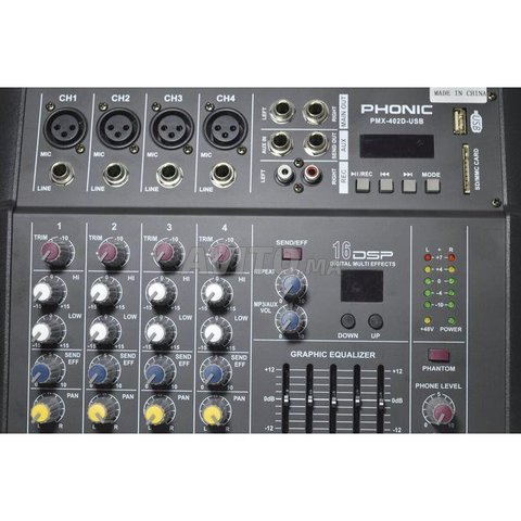 Phonic Table mixage amplifiée 4 Channel 2x 300W - 4