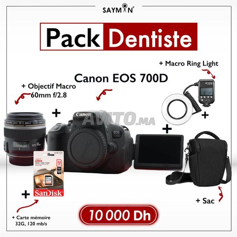 Pack Dentiste Canon 700D avec Objectif 60mm - 1