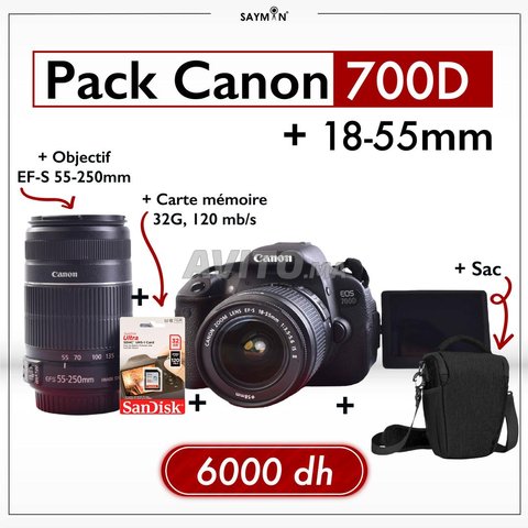 Pack Canon 700D avec 2 objectifs sac et carte 32G - 2
