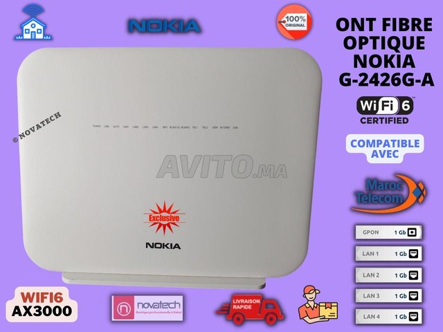 Routeur-Fibre Optique NOKIA G-2426G-A Wifi6-AX3000 - 4