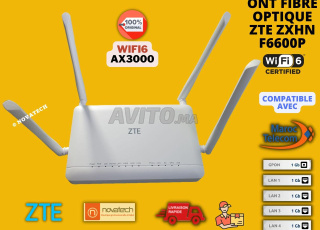 Routeur-Fibre Optique-ZTE F6600P WIFI6- AX3000Mbps