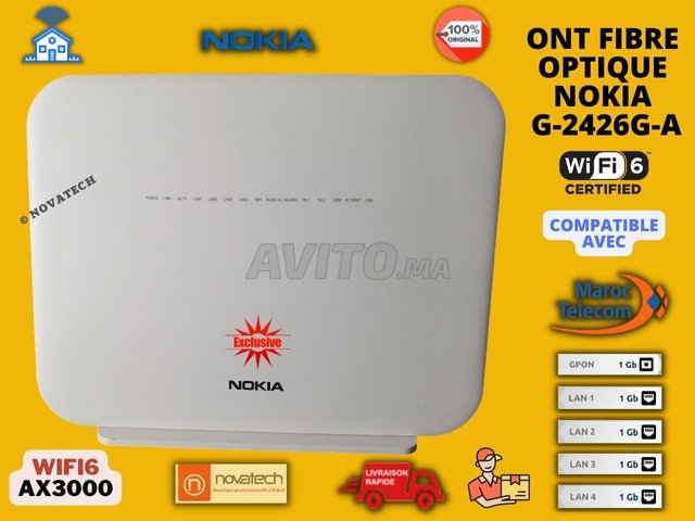 Routeur-Fibre Optique NOKIA G-2426G-A Wifi6-AX3000 - 1
