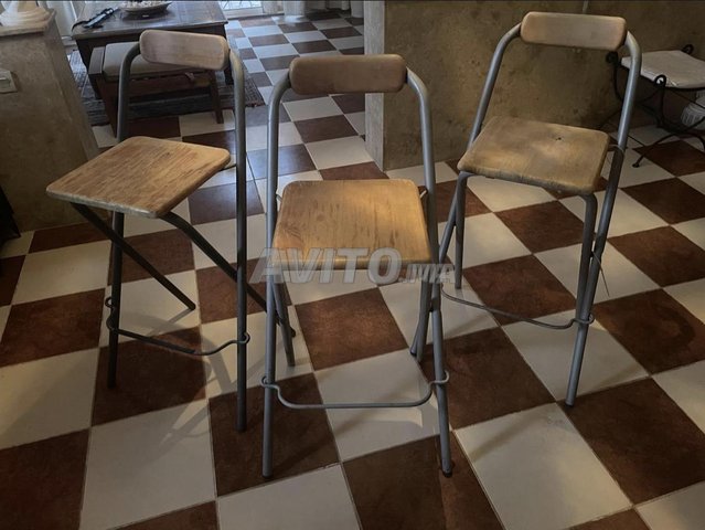 LOT de 3 tabourets hauts de comptoir îlot 
