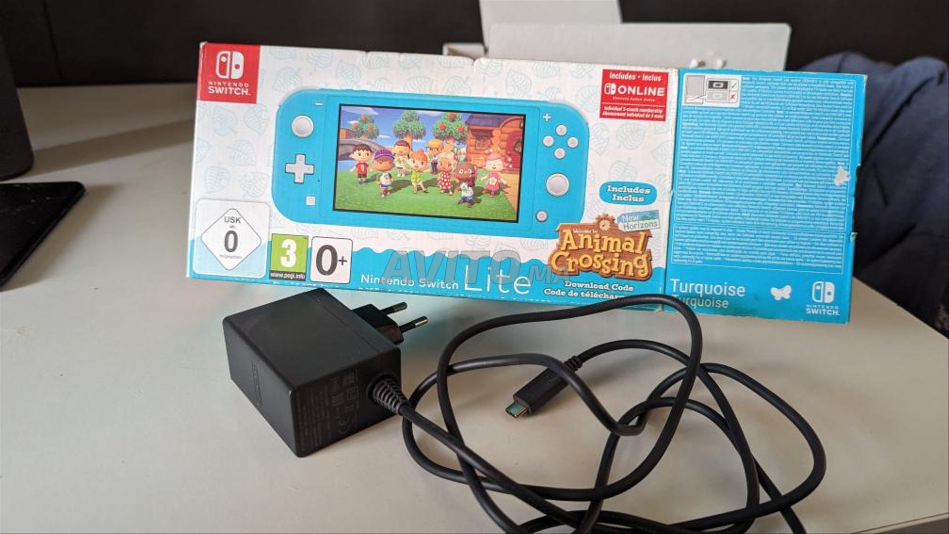 console nintendo switch lite - turquoise - avec Maroc