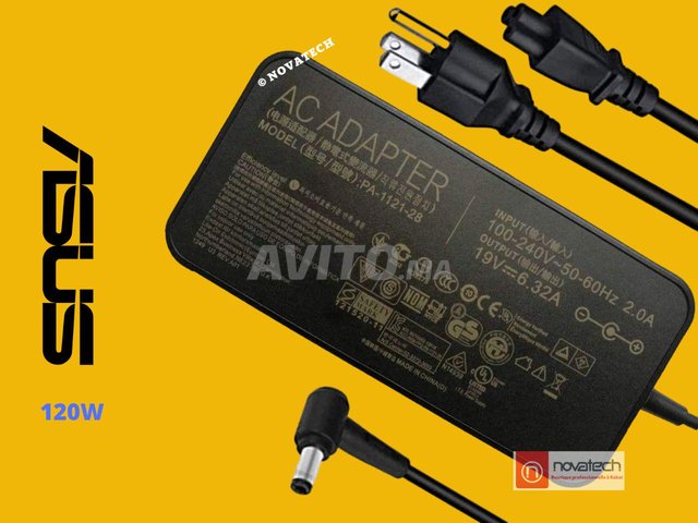 Nouveau chargeur d'alimentation 19V 6.32A 120W pour Maroc