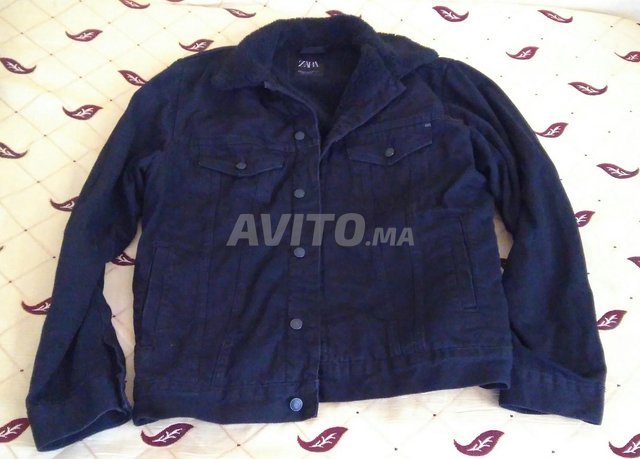 Veste en jean noir zara online homme