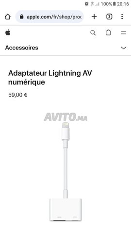 Adaptateur Lightning AV numérique